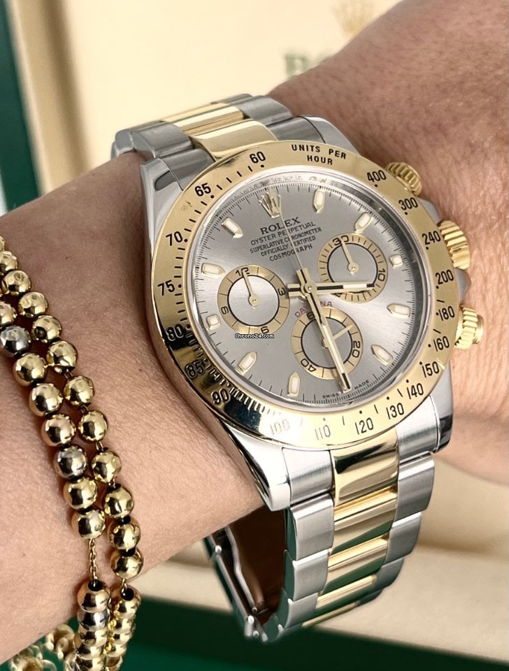 Daytona Stahl Gold 18K, Box und Papiere, 2009, wie neu