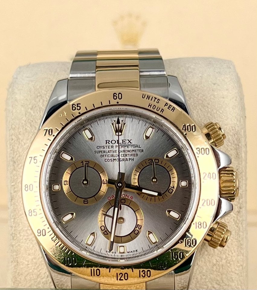 Daytona Stahl Gold 18K, Box und Papiere, 2009, wie neu
