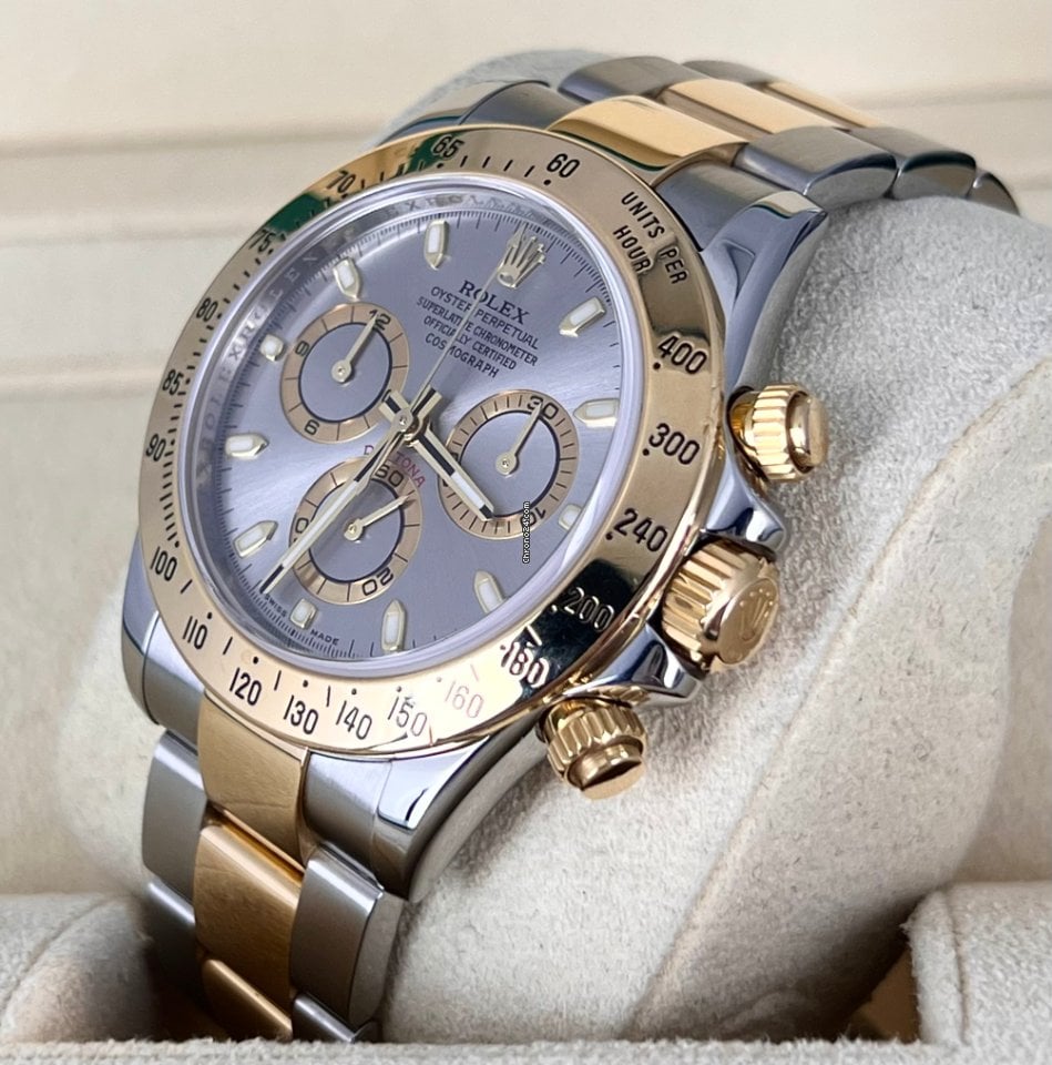 Daytona Stahl Gold 18K, Box und Papiere, 2009, wie neu