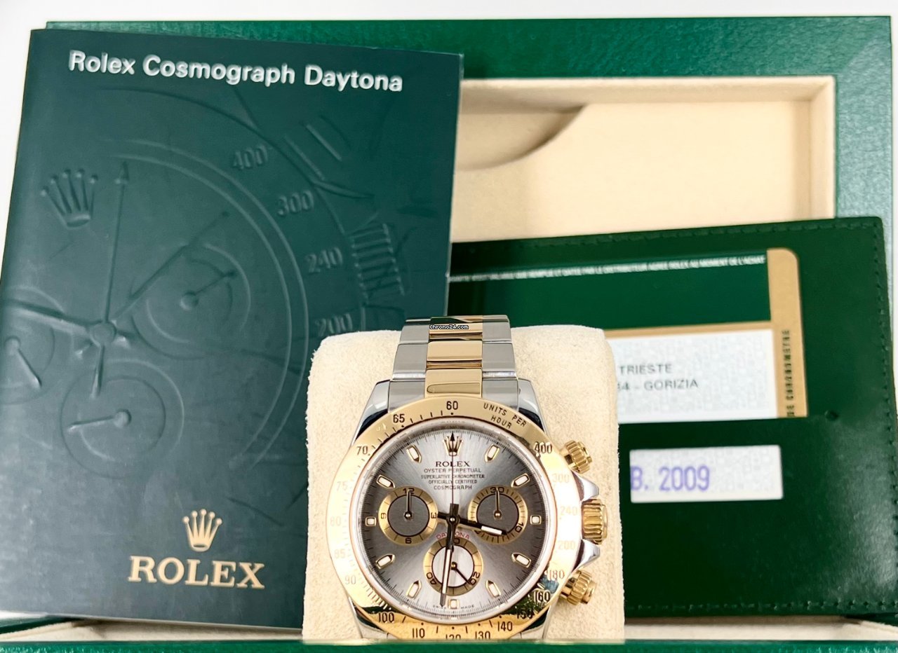 Daytona Stahl Gold 18K, Box und Papiere, 2009, wie neu