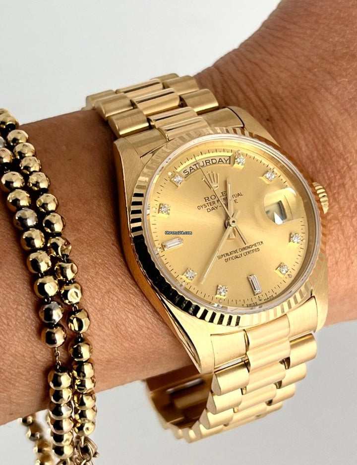 Day-Date 36 Baguette Zifferblatt Champagner sehr guter Zustand 