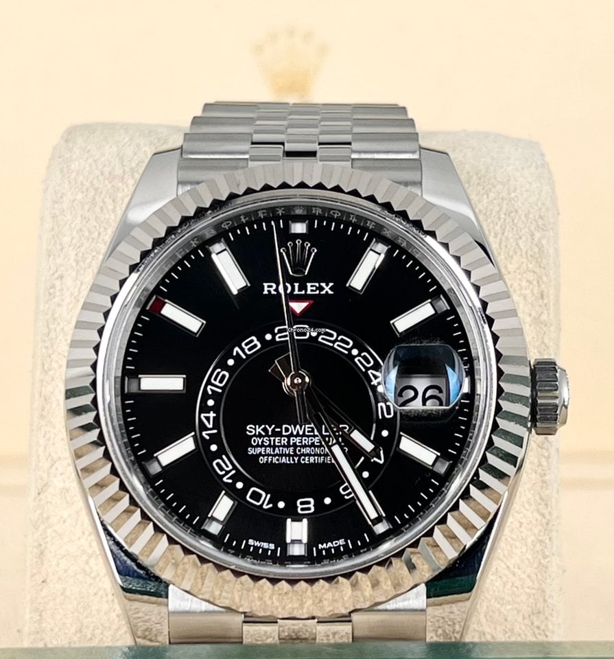 Sky-Dweller 42 schwarzes Zifferblatt, Jubilee-Armband 2026  Neu