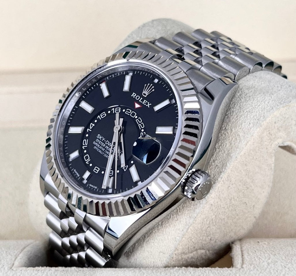 Sky-Dweller 42 schwarzes Zifferblatt, Jubilee-Armband 2026  Neu