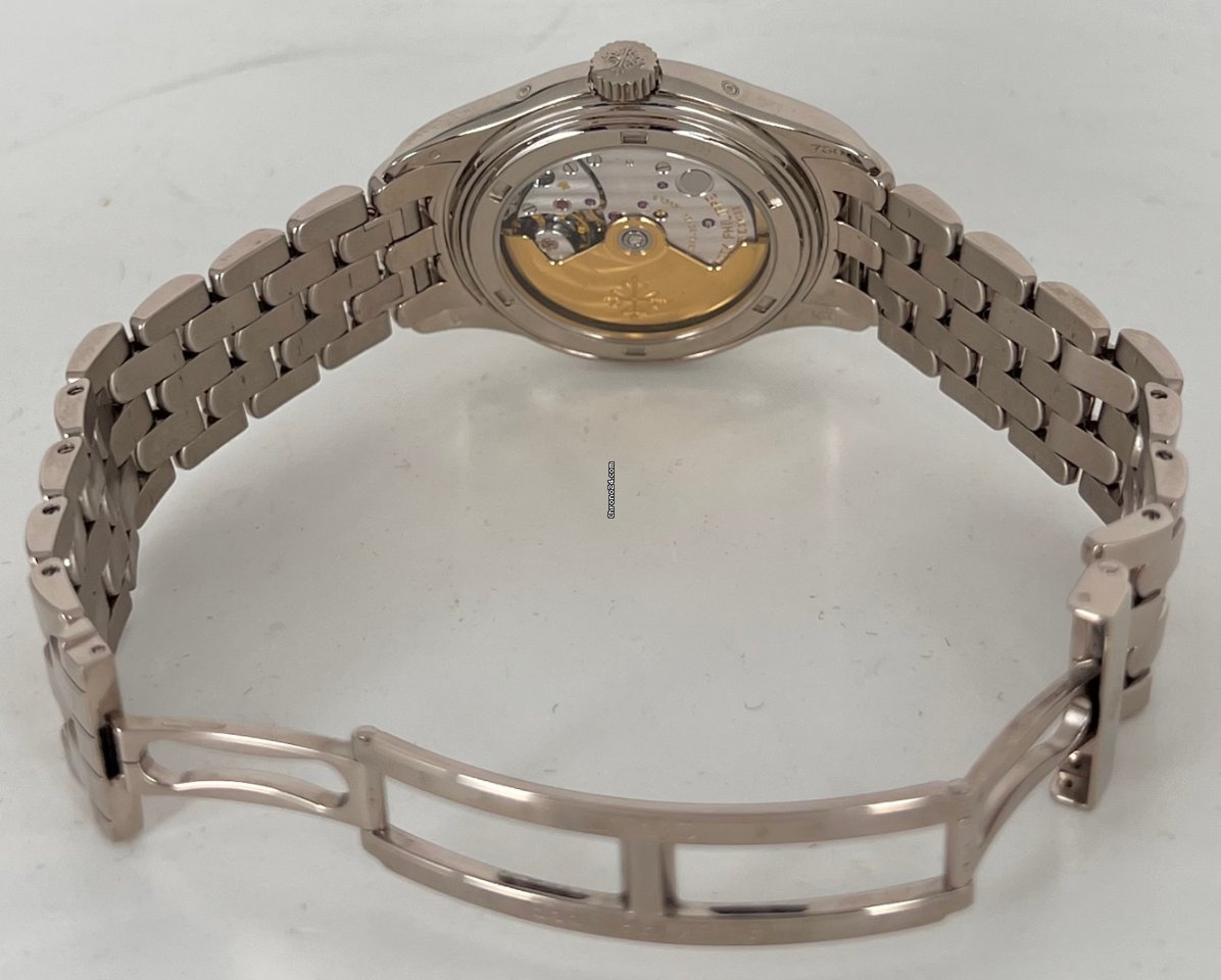 Jahreskalender Mondphase 37 mm 18K Weißgold