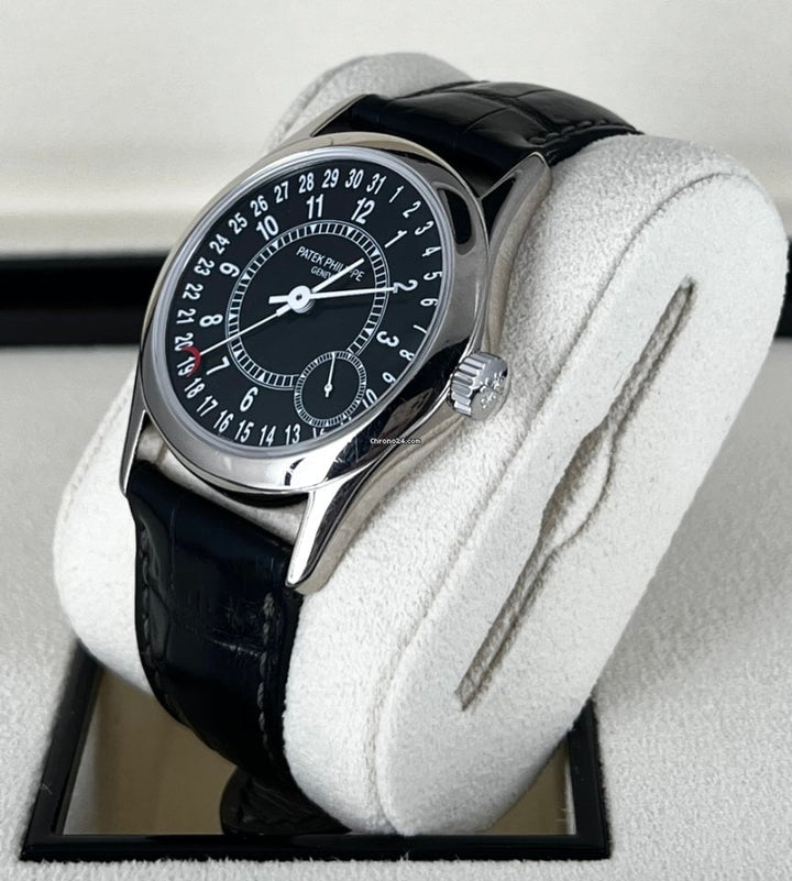 Calatrava 6000G Black Dial Geneva Seal