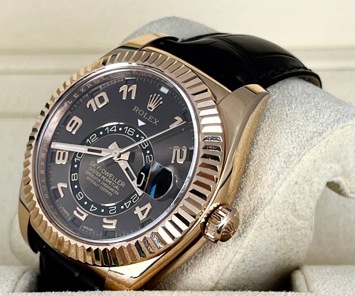 Sky-Dweller Schokoladenfarbenes Zifferblatt, 18K Roségold, Full Set, 2015