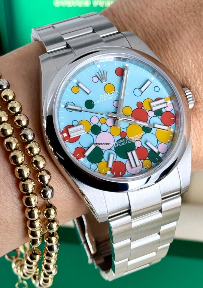 Oyster Perpetual 41 „Celebration“-Ballon „Tiffany“-Zifferblatt, neuwertig