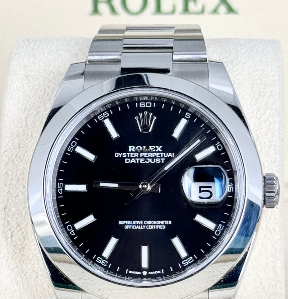 Datejust 41 schwarzes Zifferblatt, wie neu