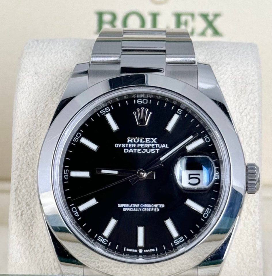 Datejust 41 schwarzes Zifferblatt, wie neu
