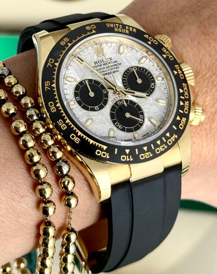 Daytona Oysterflex Meteorit-Zifferblatt, Gelbgold, neuwertig