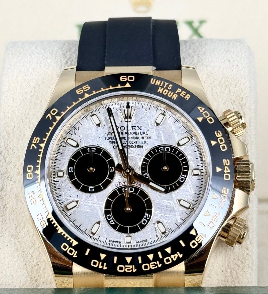 Daytona Oysterflex Meteorit-Zifferblatt, Gelbgold, neuwertig