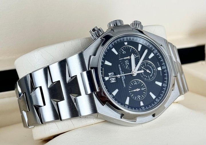 Vacheron Constantin Overseas Chronograph Certified Black Dial B&P.