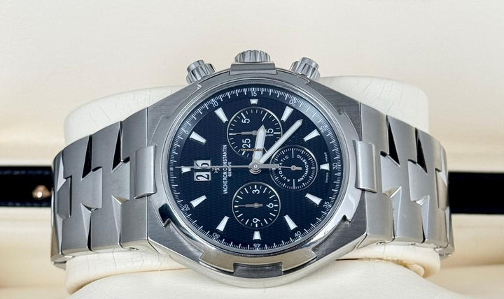 Vacheron Constantin Overseas Chronograph Certified Black Dial B&P.