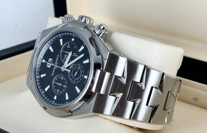 Vacheron Constantin Overseas Chronograph Certified Black Dial B&P.