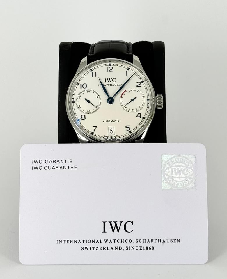 Portugieser Automatik Certified Portuguese iw5001 Blue Index with Card