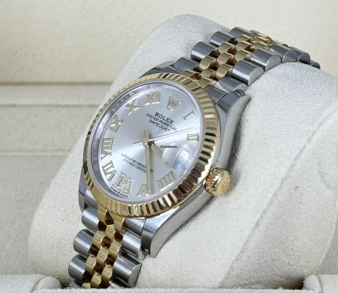 Datejust 31 Certified Steel Gold 18K Factory Diamonds Dial UNPOLISHED 2022 Full set