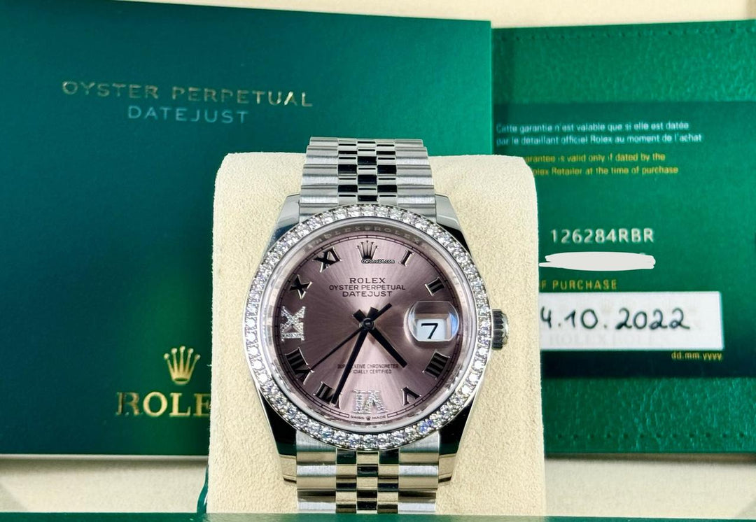 Datejust 36 Factory Diamonds Pink Diamonds Dial NEW 2022