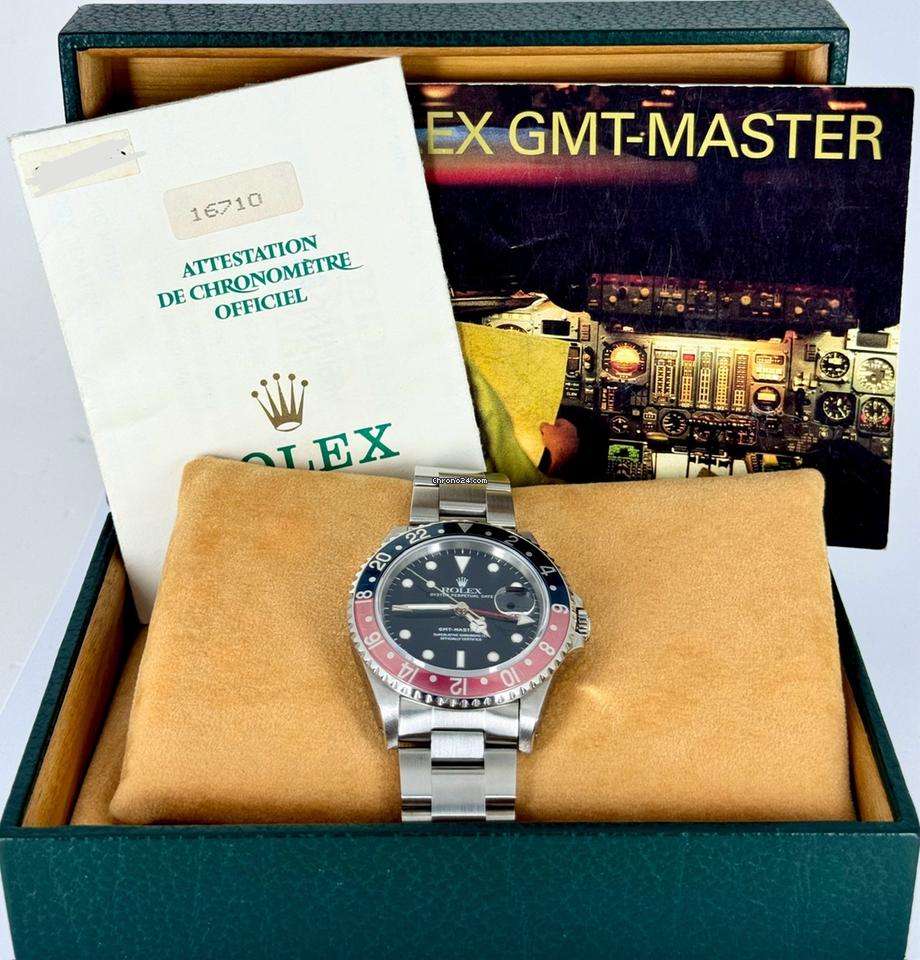 GMT-Master II Certified Pepsi Very Beautiful Condition no Stretch 1994 B&P