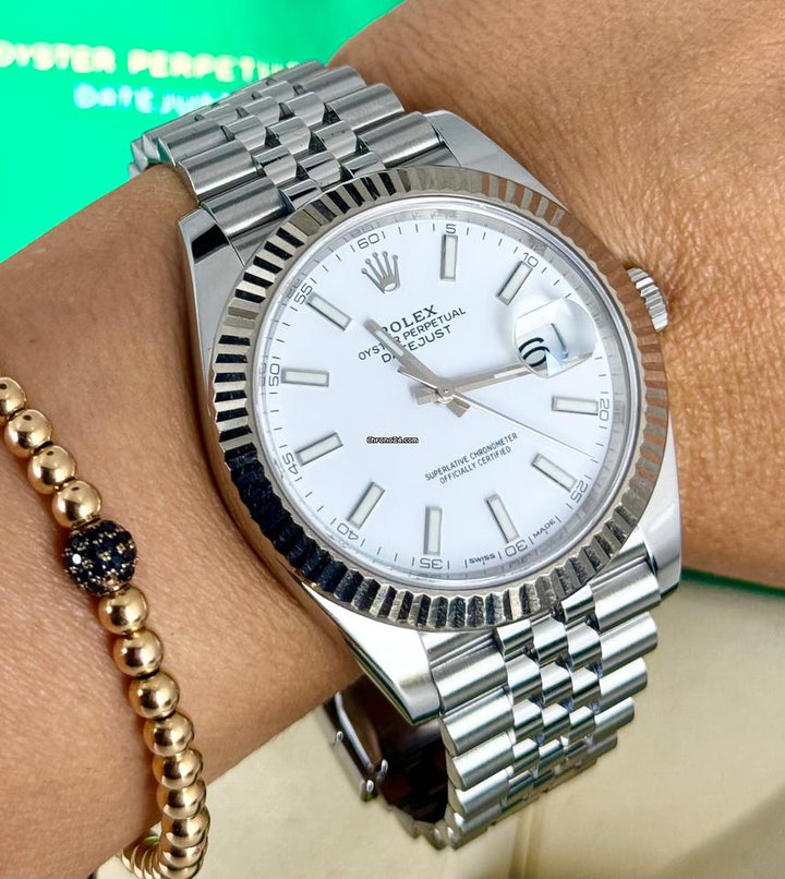 Datejust 41 Certified White Gold Bezel / Jubille 2018 b&p