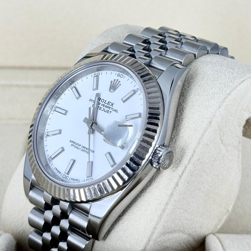 Datejust 41 zertifiziert, Weißgoldlünette, Jubilé-Band