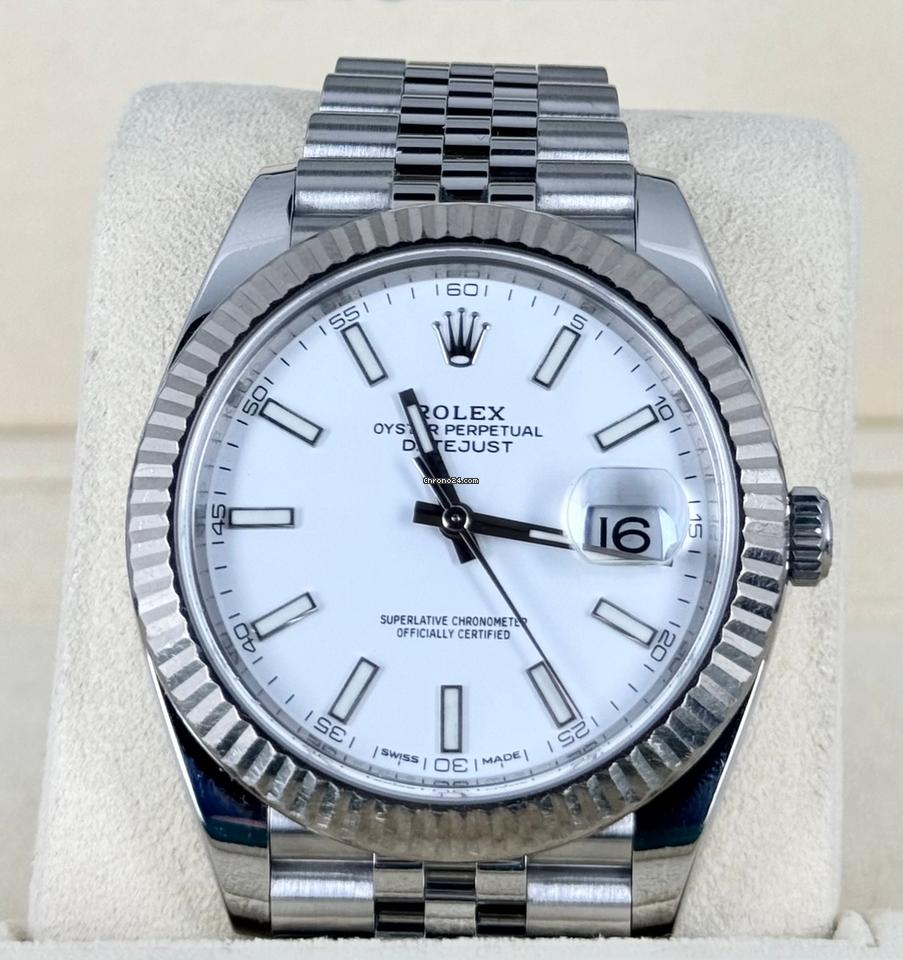 Datejust 41 Certified White Gold Bezel / Jubille 2018 b&p