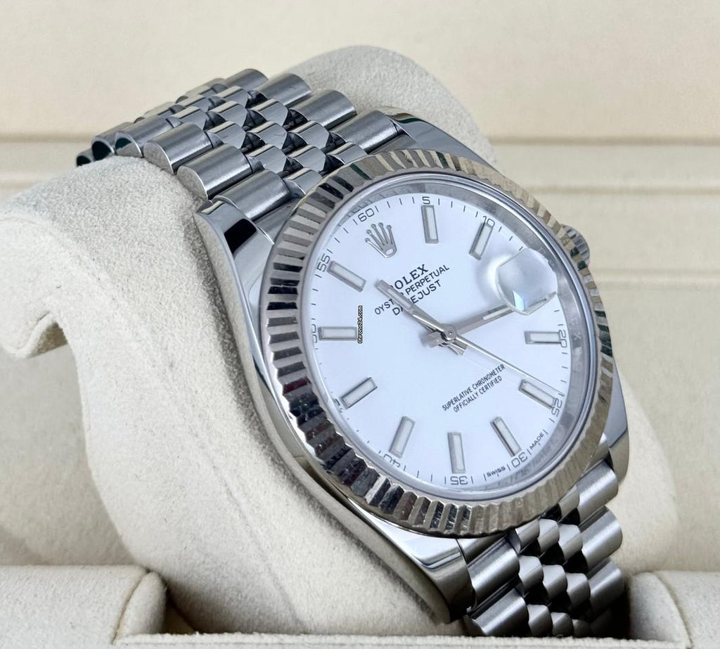 Datejust 41 zertifiziert, Weißgoldlünette, Jubilé-Band
