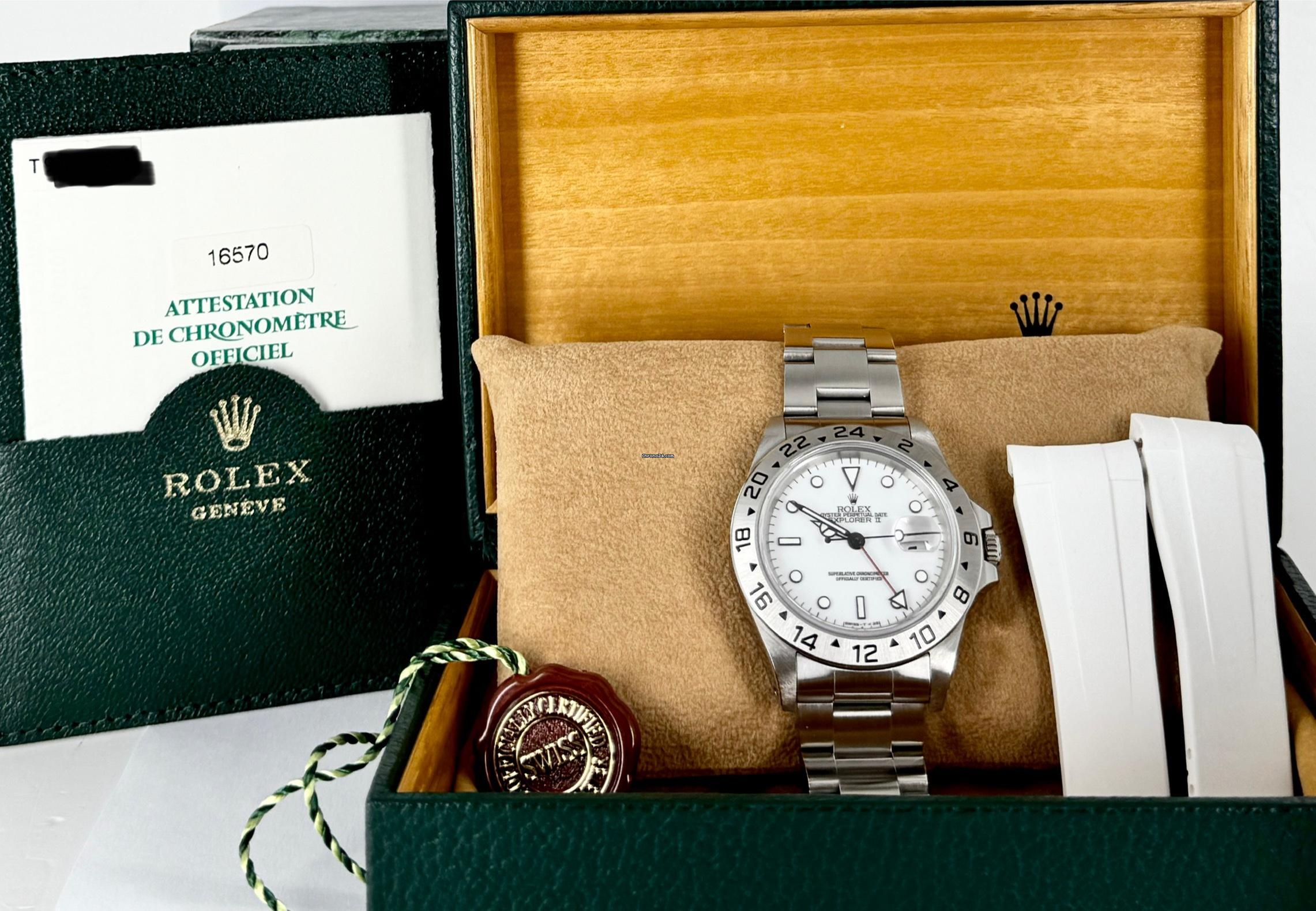 Explorer II 40 mm Polaris-Zifferblatt, Box und Papiere