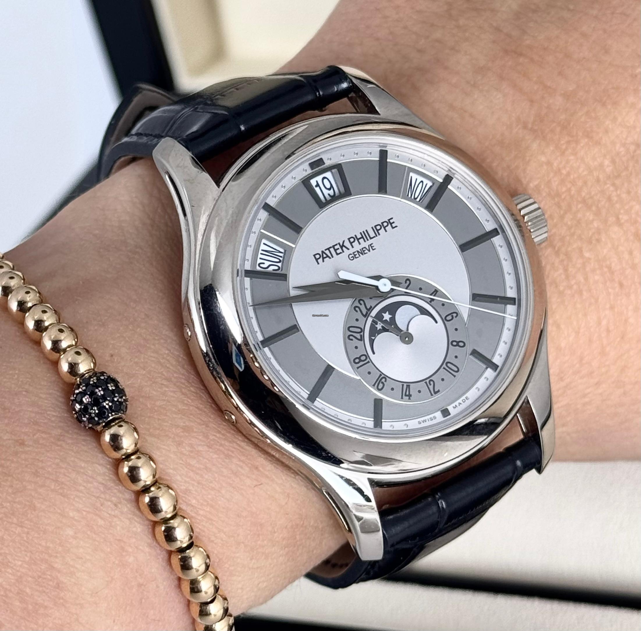 Patek Philippe Jahreskalender 18K Weißgold B&P 2014 LC EU