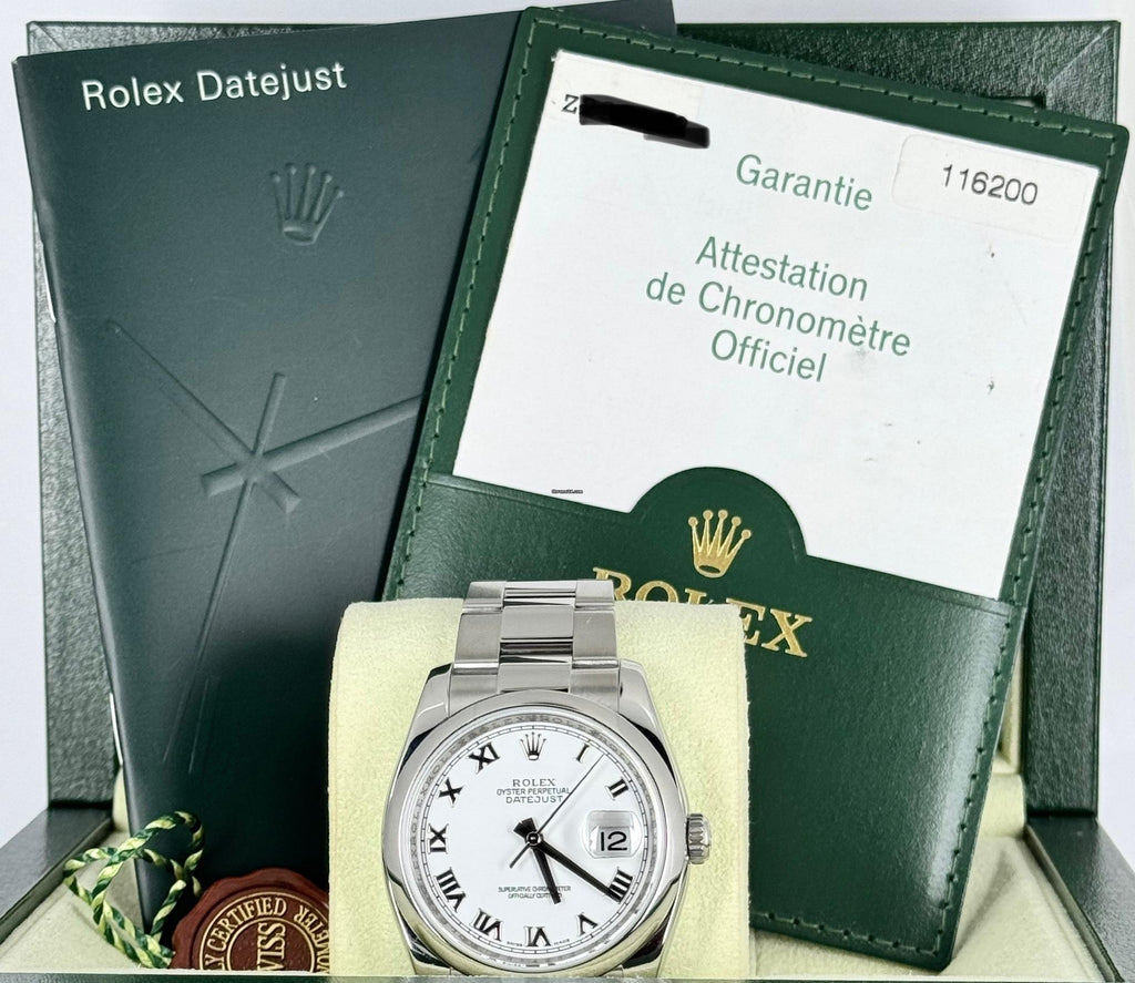 Rolex Datejust 36 zertifiziert, Box & Papiere, LC AT