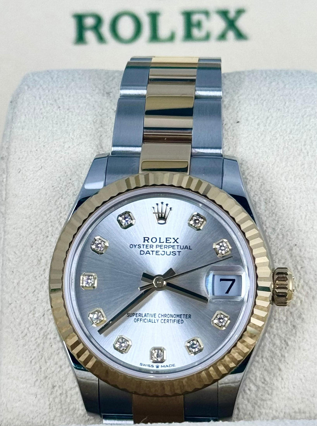 Datejust 31 2024, neu, Zifferblatt mit Diamanten