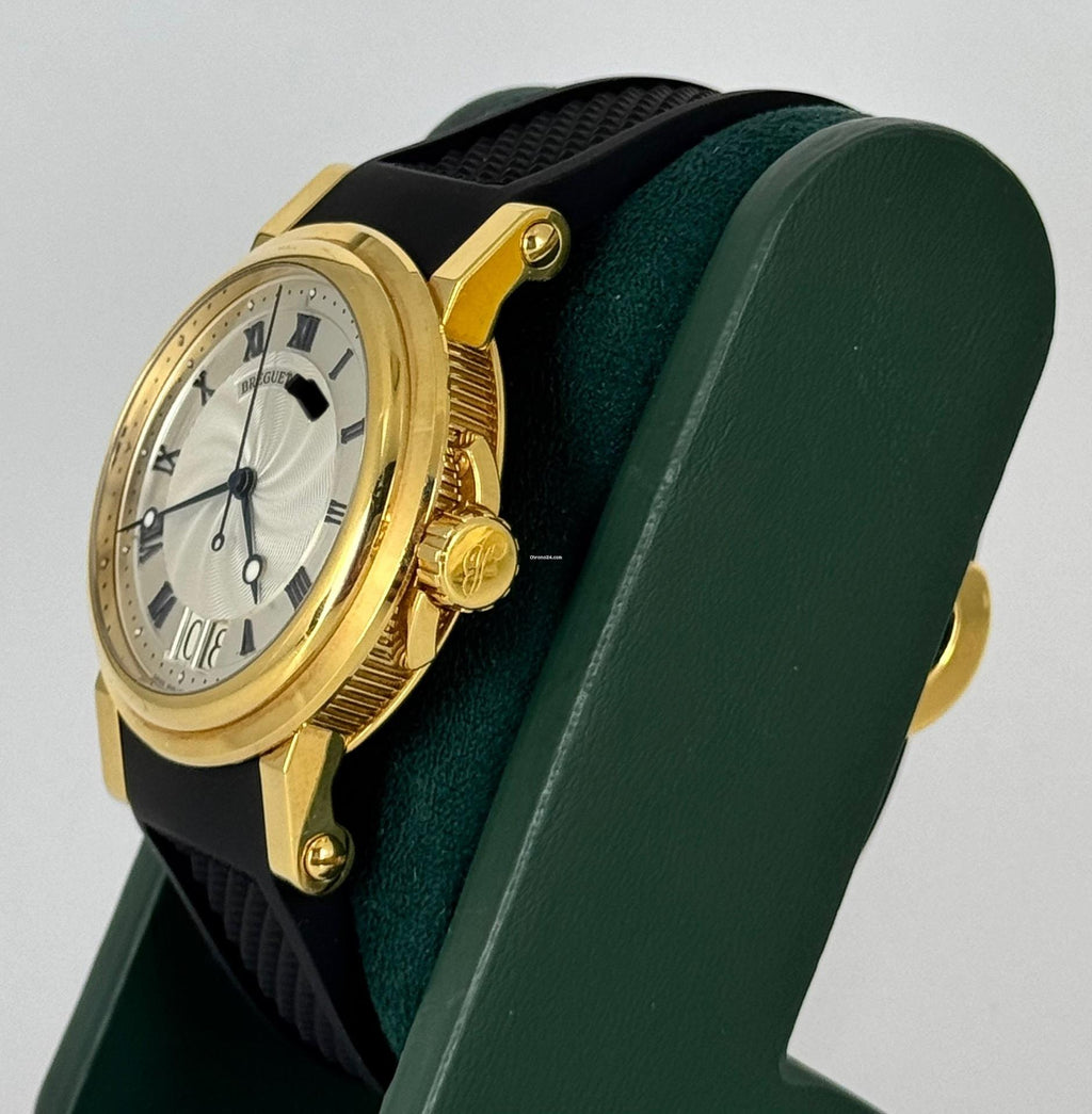 Marine Big Date, Marine Gelbgold mit Papieren (neues Armband)