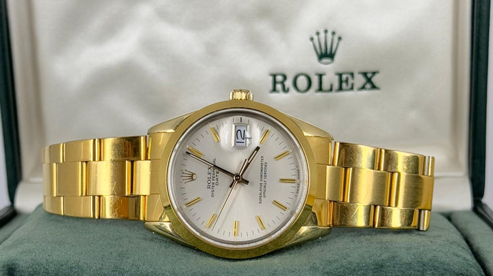 Rolex Oyster Perpetual Date Certified Gold Plated Full set + First Original Invoice MINT like New