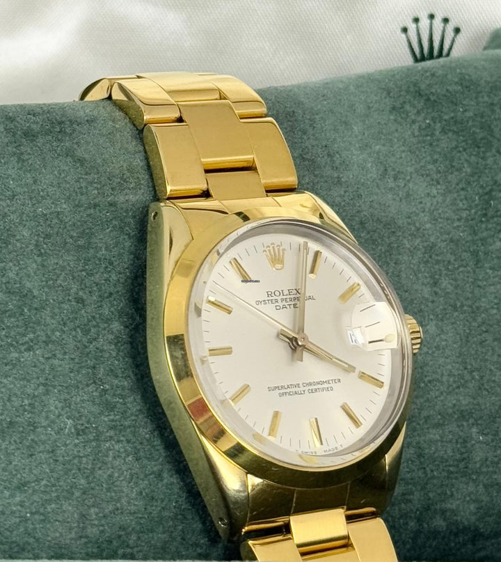 Rolex Oyster Perpetual Date Certified Gold Plated Full set + First Original Invoice MINT like New