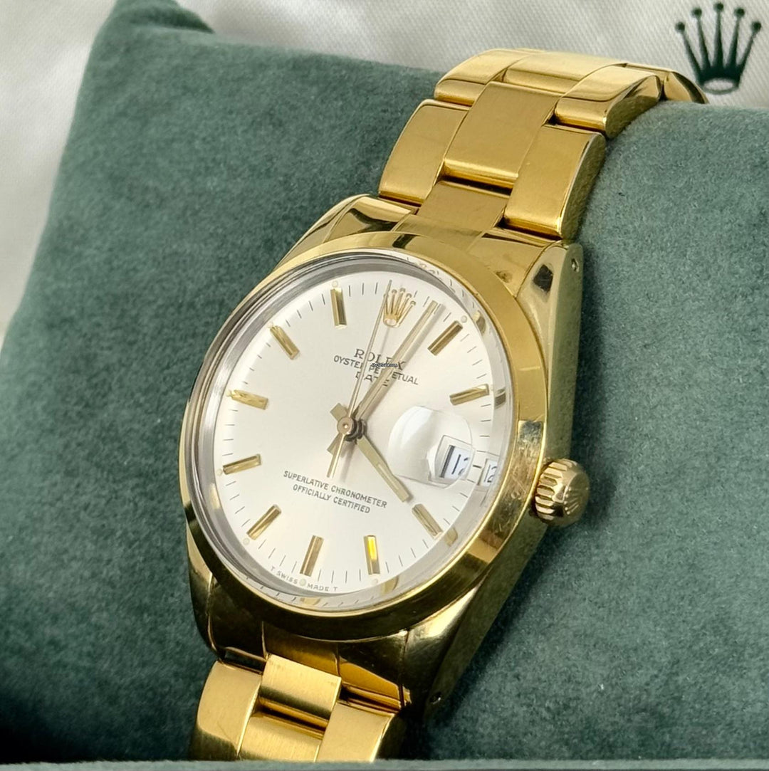 Rolex Oyster Perpetual Date Certified Gold Plated Full set + First Original Invoice MINT like New