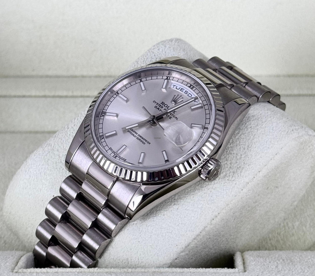 Rolex Day-Date 36 Weißgold President 2006 Komplettset
