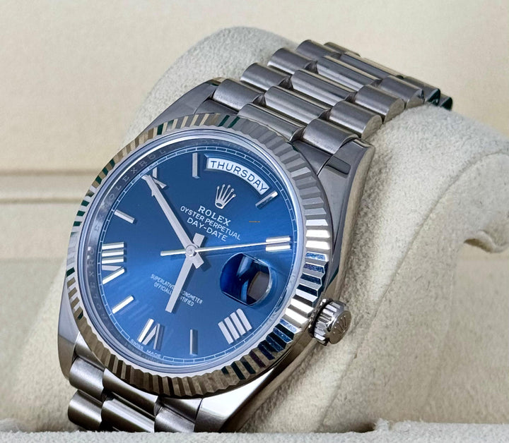 Rolex Day-Date 40 Blue Dial 2019 Full Set EU Papers