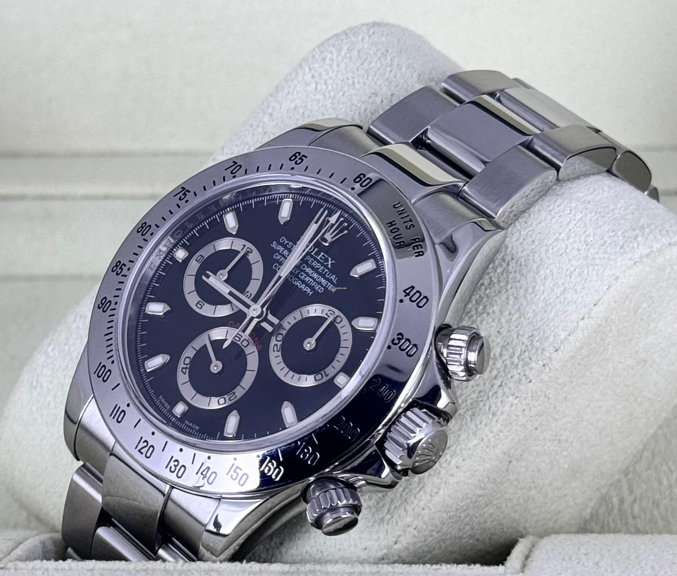 Rolex Daytona Cosmograph Seriennummer Z (RRR), nur Uhr, schwarzes Zifferblatt