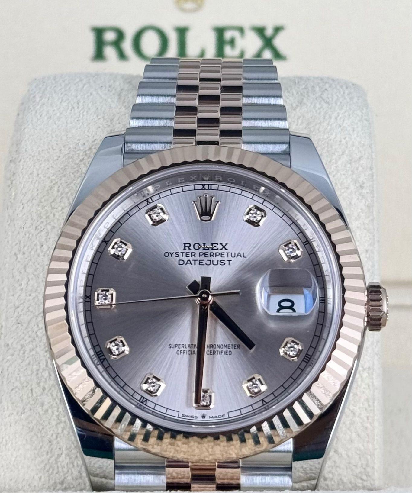 Rolex Datejust 41 2023 Sundust-Zifferblatt mit Diamanten, 2023, wie neu, Komplettset