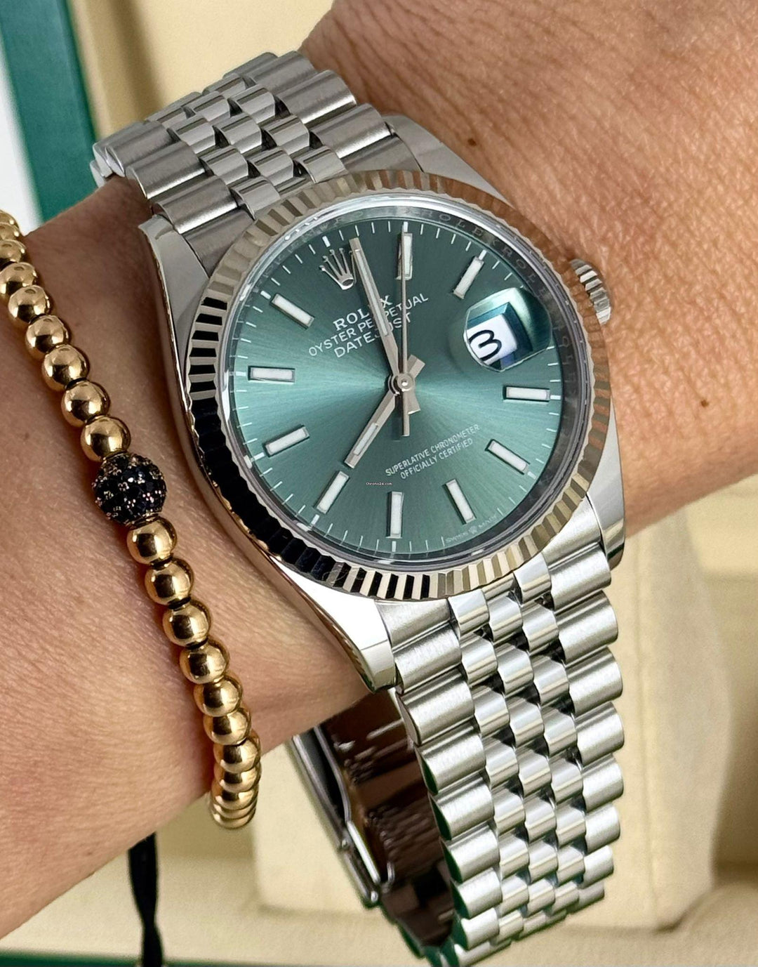 Jubilee Bracelet ähnliche Uhr Wie Rolex Datejust Serviced Rolex
