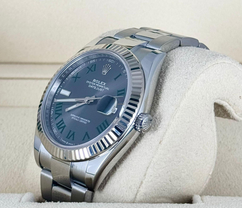 Rolex Datejust 41 Wimbledon Weißgoldlünette 2018 Komplettset