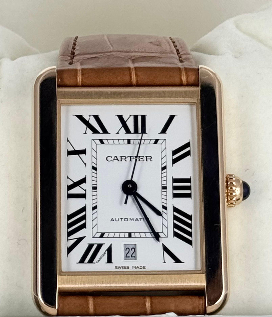 Cartier Tank Solo XL Rose Gold With Box and Papers