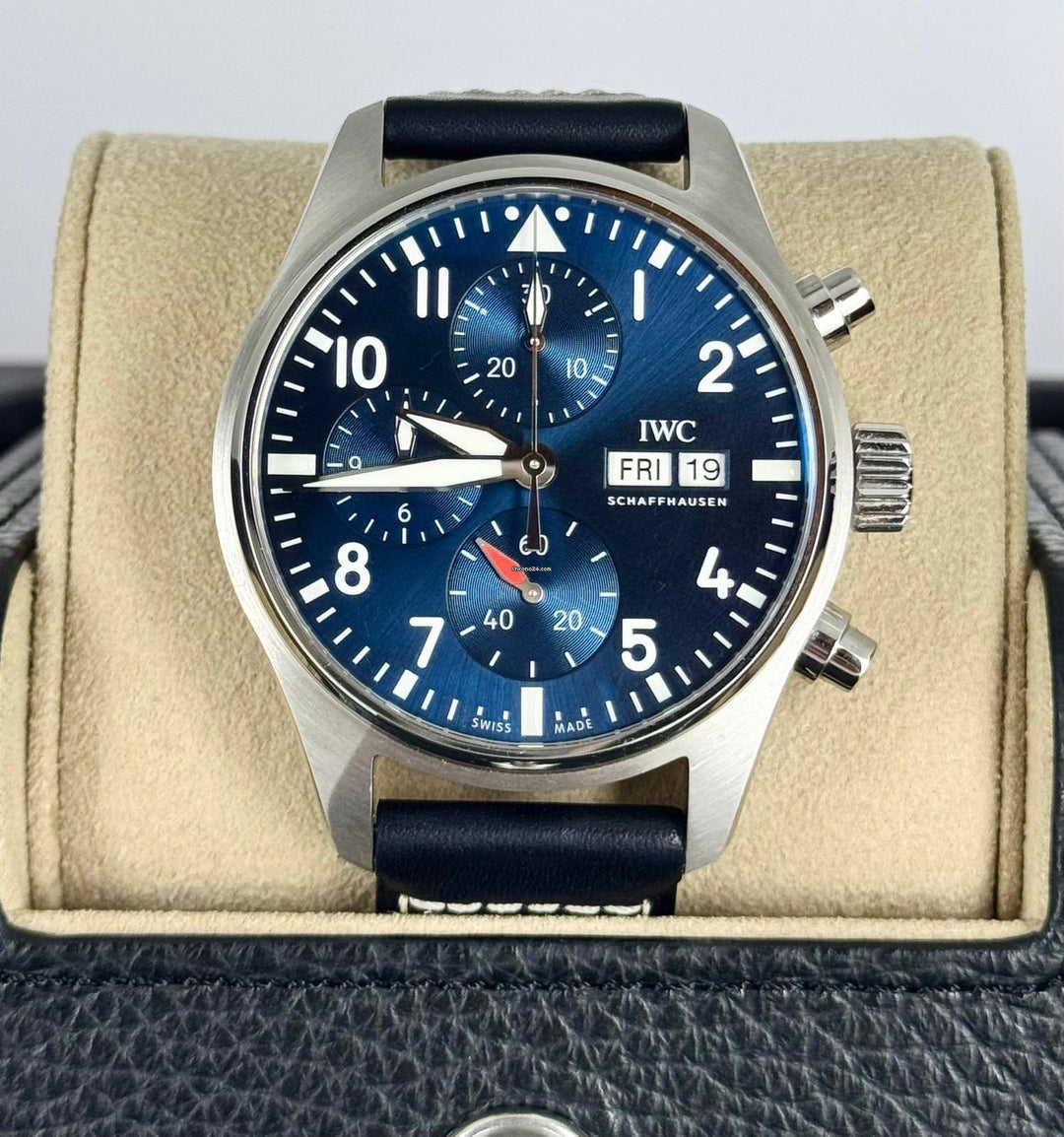 IWC Fliegeruhr Chronograph Certified Pilot Chronograph Blue Dial Full Set