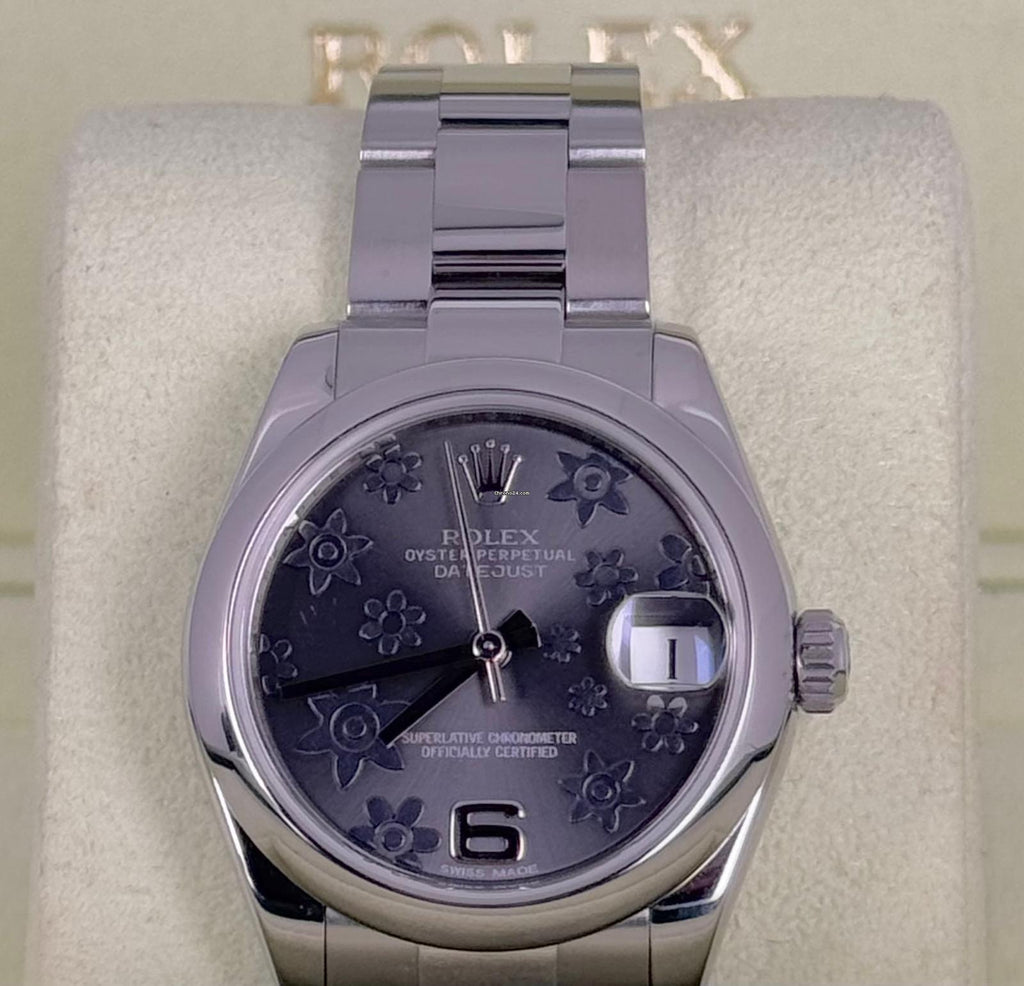 Rolex Datejust 31 mm Nach Service 2010 Blumen-Zifferblatt