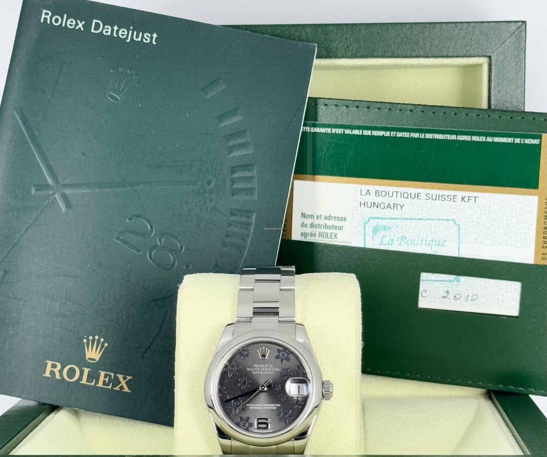 Rolex Datejust 31mm After Service 2010 Flower Dial