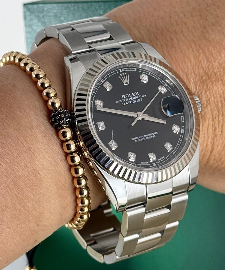 Datejust 41 Diamonds Black Dial Mint Full SET