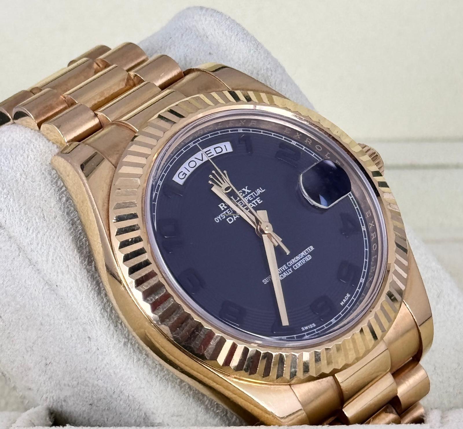Day-Date II 41 mm Box & Papiere Wie neu Unpoliert