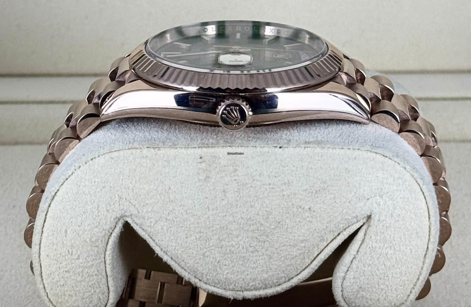 Day-Date 40mm Roségold LC100 Deutschland Schokoladenfarbenes Waffel-Zifferblatt Komplettset