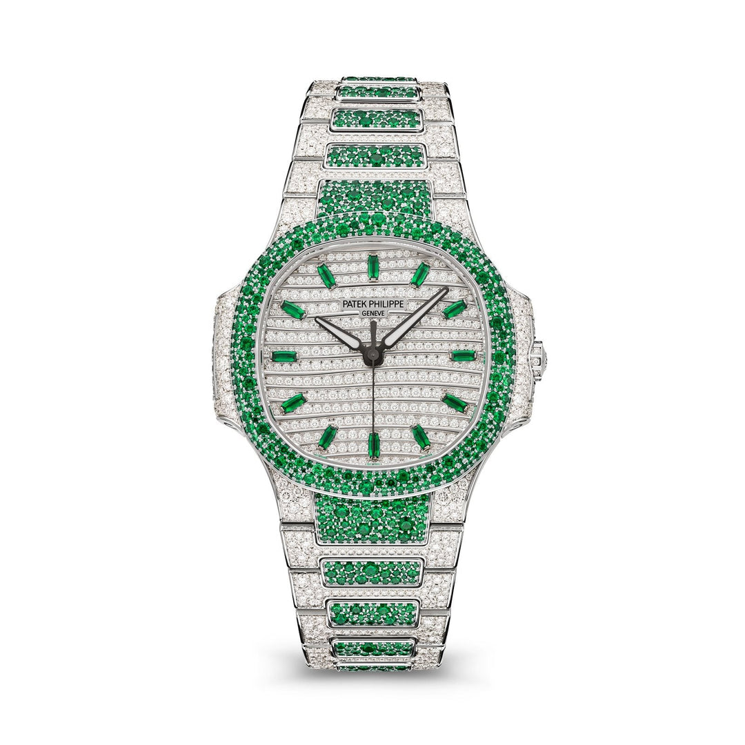 Nautilus Haute Joaillerie Green Gems Full Diamonds