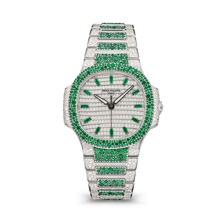 Nautilus Haute Joaillerie Green Gems Full Diamonds