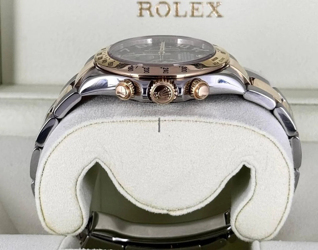 Rolex Daytona Blue Racing Dial Full set 2014 Like new Steel and Gold